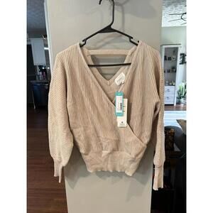 Pinque Ribbed Wrap Top - Stitch Fix Exclusive, Size S